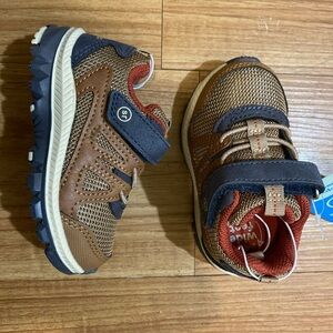 Stride Rite Brown and Navy Kids Sneakers